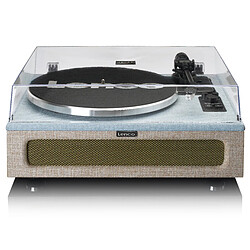 Lenco Platine vinyle avec 4 haut-parleurs incorporés LS-440BUBG Blue-Taupe