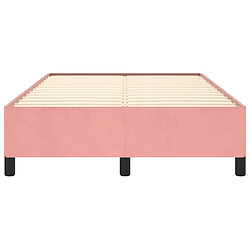 Maison Chic Lit Moderne Chambre - Cadre/structure de lit pour adulte Rose 120x200 cm Velours -MN21677 pas cher