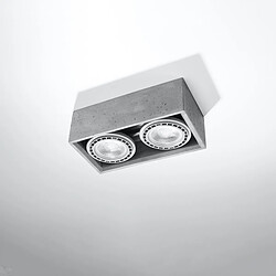 Sollux Plafonniers Twin Downlights Rectangle Gris GU10