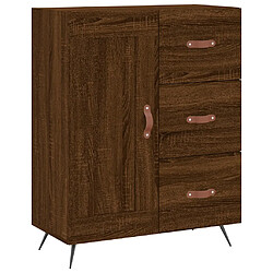 vidaXL Buffet chêne marron 69,5x34x90 cm bois d'ingénierie