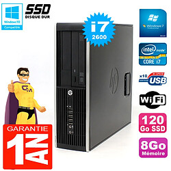 PC HP Compaq 8300 SFF Core I7-2600 RAM 8Go Disque 120 Go SSD Graveur DVD Wifi W7 - Occasion