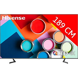 Hisense TV QLED 4K 190 cm 75A7GQ - Dolbyt Atmos - écran sans bord