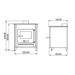 Acheter Interstoves POÊLE À BOIS LYA 12 | BÛCHES 45CM - Acier