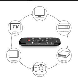 Universal Télécommande ZYF Z10 2.4G rétroéclairée Air Voice avec clavier sans fil, tableau tactile, anti-perte de pouvoir, pour TV Box, Smart TV | Télécommande (noir) pas cher