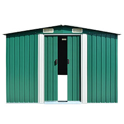 vidaXL Abri de jardin 257x298x178 cm Métal Vert