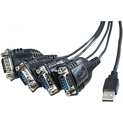 Abi Diffusion Convertisseur USB - Serie RS232 prolific - 4 ports DB9