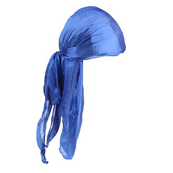 Durag Headwear Cap Chute De Cheveux Echarpe Cap Musulman Bandana Turban Bleu Royal pas cher