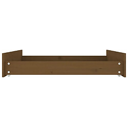 Acheter vidaXL Tiroirs de lit 2 pcs Marron miel Bois de pin massif