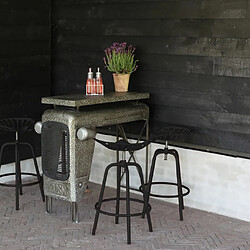 Esschert Design Chaise de tracteur de bar Noir