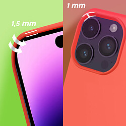 Coque pour iPhone 14 Pro Max Semi-rigide Fine Légère Intérieur Doux Moxie corail pas cher