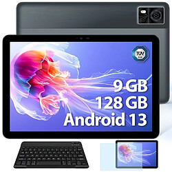 NC Tablette tactile DOOGEE T10E PC Android 13,Octa Core 10.1" HD batterie 6580mAh 9Go+128Go,TÜV SÜD,Double SIM,8MP Avec clavier - Gris 