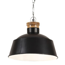 vidaXL Lampe suspendue industrielle 32 cm Noir E27