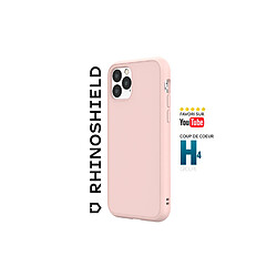 RhinoShield Coque Compatible avec [iPhone 11] SolidSuit - Coque Fine avec Technologie d'absorption des Chocs et Finition Premium Mate, Contour Objectif Photo Interchangeable - Rose Poudré