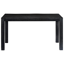 vidaXL Table à dîner Noir 118x60x76 cm Bois de manguier massif