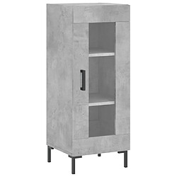 Maison Chic Buffet,Meuble de Rangement,commode pour salon,Cuisine Gris béton 34,5x34x180 cm Bois d'ingénierie -MN68569 pas cher