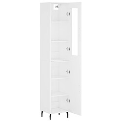 Avis vidaXL Buffet haut Blanc 34,5x34x180 cm Bois d'ingénierie