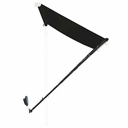 vidaXL Auvent rétractable avec LED 400x150 cm Anthracite pas cher