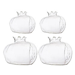 4pcs Clair Mini Vase à Fleur Bouteilles En Verre Décoration De Mariage De Fête