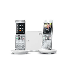 Téléphone sans fil duo dect blanc avec répondeur - GIGACL660DUOBLANC - GIGASET