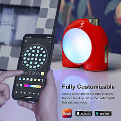 Universal En plus d'économiser la lampe de bureau sans fil intelligente Planet-9, la lumière d'humeur programmable avec RGB-LED programmable, la chambre, la salle de jeux, le bureau, (rouge) la lumière de nuit.