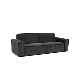 Vente-Unique Canapé 3 places en tissu anthracite MINATA