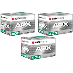 Agfa Photo Pack 3 x AGFAPHOTO APX 400 PROF 135-36 - Negro