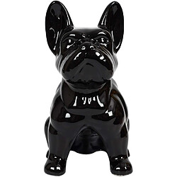 Avis The Home Deco Factory Bouledogue en céramique assis 30 cm noir.