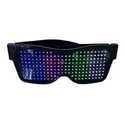 Bluetooth LED Eye Glasses APP Control Pour Raves Fun Flashing Display Text 4 Couleurs