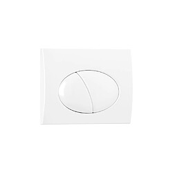 Acheter Vente-Unique Pack WC suspendu blanc avec bâti-support et plaque de déclenchement blanche ovale - CLEMONA