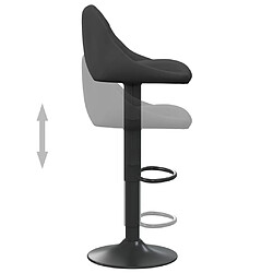 vidaXL Tabouret de bar Noir Velours pas cher