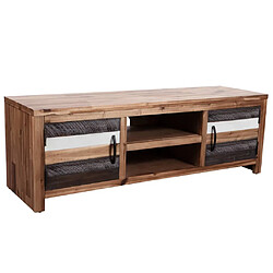 Avis Maison Chic Meuble TV scandinave - Banc TV pour salon bois massif d'acacia 120 x 35 x 40 cm -MN37741