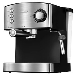 Machine à Espresso Manuelle 20 Bars,1,7 L, Buse Vapeur à Lait, Chauffe -Tasses, 850, Noir/Argent, MPM, MKW-06M