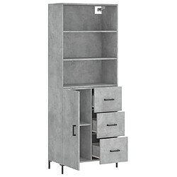 Acheter Maison Chic Buffet,Meuble de Rangement,commode pour salon,Cuisine Gris béton 69,5x34x180 cm Bois d'ingénierie -MN30086