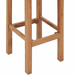 Avis vidaXL Tabourets de bar lot de 2 bois de teck massif