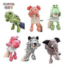 Universal 6pcs mignon animal hand pupet enfants gants de jouets éducatifs interactifs 30 cm 