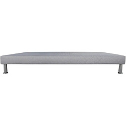 Avis Ebac Sommier déco SR9 + pieds - Gris clair 2x90x190 - Lattes bois massif - H.13 cm