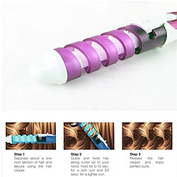 Wewoo 2 PCS Outil de coiffure Hair Curler Roller Spiral Fer à friser Rose