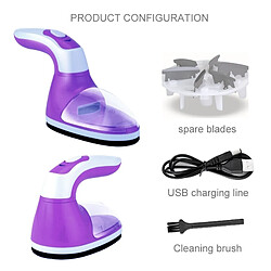 Wewoo USB Chargeur Et Batterie Alimentée Violet Fourni Machine Rotative Remover Link Clothes pas cher