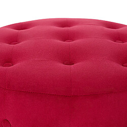 Acheter Beliani Pouf en velours rouge d 55 cm TAMPA