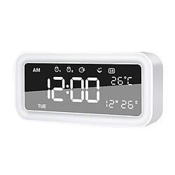 Réveil Numérique De Bureau Snooze 12 / 24Hr USB Couleur Changeante Veilleuse Blanc