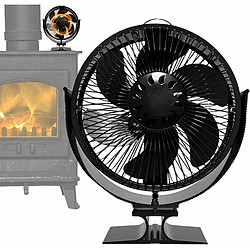 Ventilateur de poêle à Rotation ed à 360 ° à 6 Pales Avec couvercle Ventilateur écologique ed Portable er