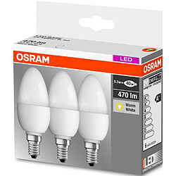 Lot de 3 ampoules LED flamme Osram 5,3W E14 