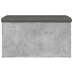 Maison Chic Banc de rangement | Meuble de rangement d'Entrée | Coffres d'Intérieur gris béton 82x42x45 cm bois d'ingénierie -MN92662 pas cher