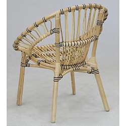 Aubry Gaspard Fauteuil rond en rotin Jazz naturel.