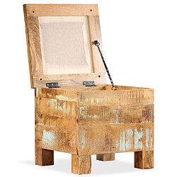 Acheter Maison Chic Banc de rangement | Meuble de rangement d'Entrée | Coffres d'Intérieur Bois massif recyclé 40 x 40 x 45 cm -MN30885