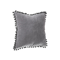 Atmosphera, Createur D'Interieur Coussin à pompons 40x40 cmInstants volés - gris foncé - Atmosphera