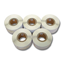 5x vhbw Ruban d'étiquettes Ruban d'étiquettes 25x54mm compatible avec Seiko SLP EZ30, Pro, Plus remplace 11352. 