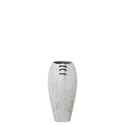 Vase Alexandra House Living Blanc Céramique Rayures 22 x 22 x 40 cm