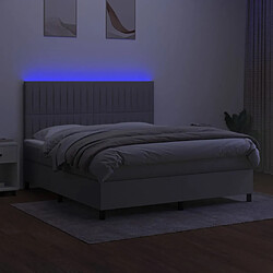 Avis vidaXL Sommier à lattes de lit et matelas et LED Gris clair 160x200 cm