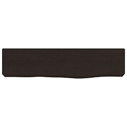 Avis vidaXL Étagère murale marron foncé 40x10x6 cm bois chêne massif traité